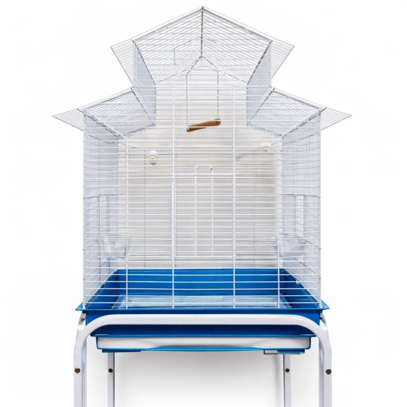 JAULA 4 AGUAS PARA AVES 48X36X65 CM.