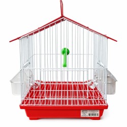JAULA AVES 2 AGUAS 23X28CM