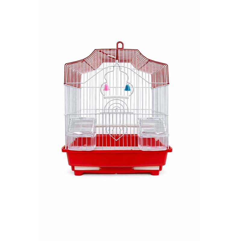 JAULA AVES COLONIAL 30X23X39CM ROJO