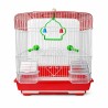 JAULA AVES CUBO 30X23X39CM ROJA