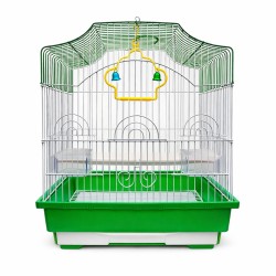 JAULA AVES CUBO 30X23X39CM VERDE