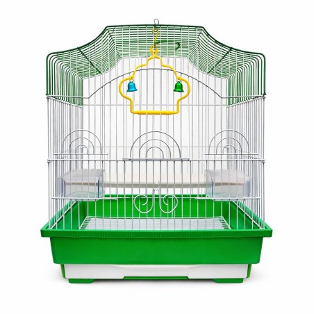 JAULA AVES CUBO 30X23X39CM VERDE