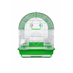 JAULA AVES CURVA 30X23X39CM VERDE