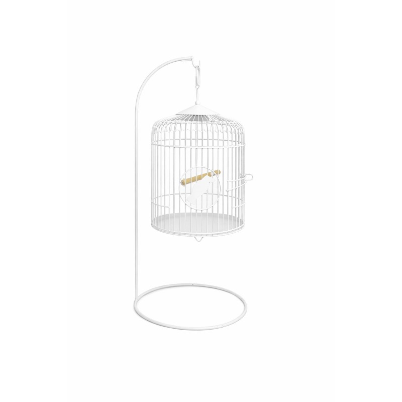 JAULA PARA AVE PIOLIN DECORATIVA CON PEDESTAL (18.5X35.5CM)