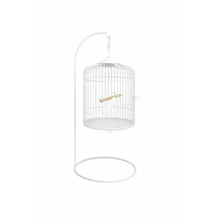 JAULA PARA AVE PIOLIN DECORATIVA CON PEDESTAL (18.5X35.5CM)