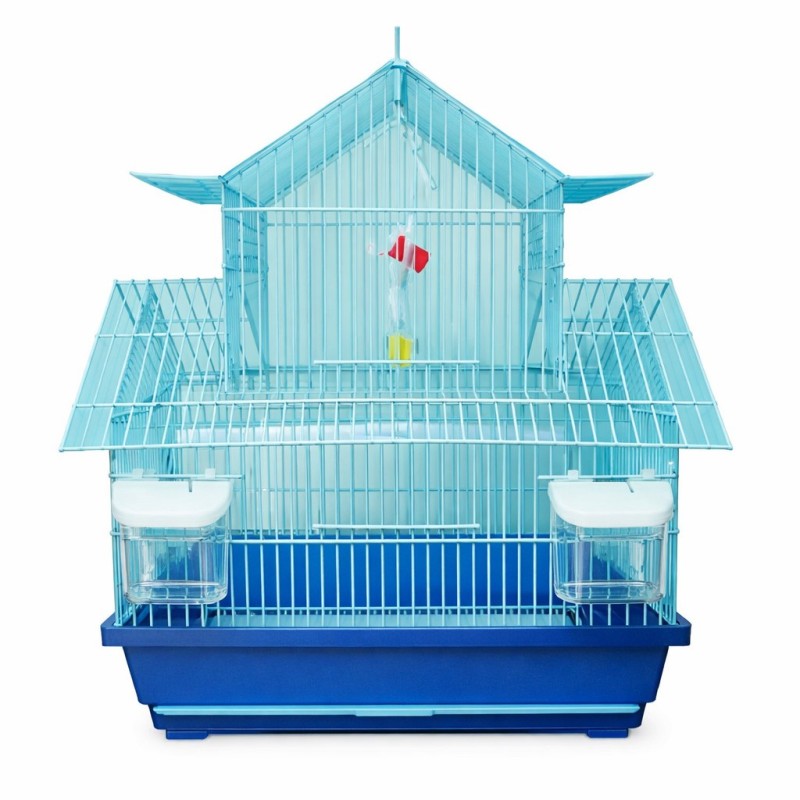 JAULA PARA AVES 2 AGUAS 37X28X48 CM.
