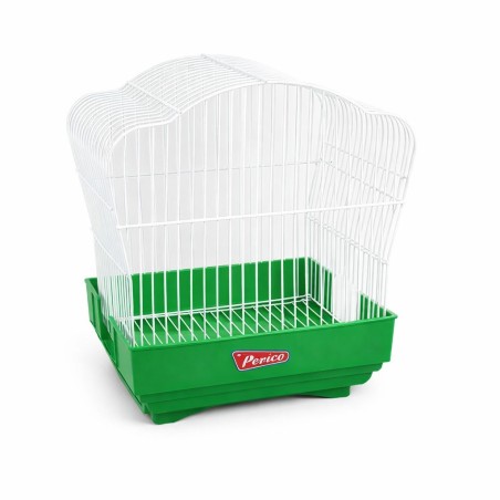 JAULA SERRANO BLANCO (BANDEJA COLOR VERDE)