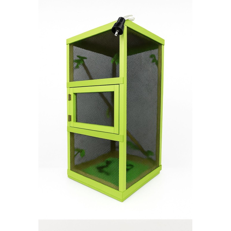 IGUANARIO GDE FERI 40X40X60CM VERDE