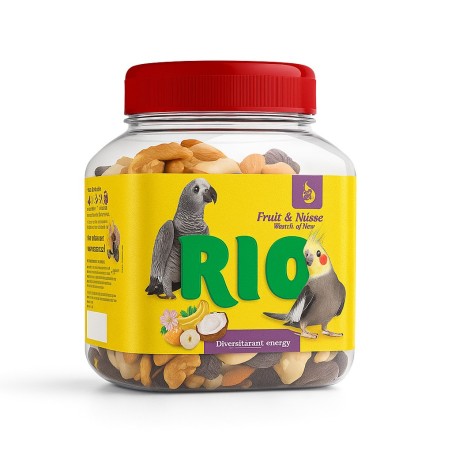 RIO MEALBERRY FRUTAS Y NUECES ALIMENTO COMPLEMENTARIO PARA LOROS Y PERIQUITOS 160 GR.