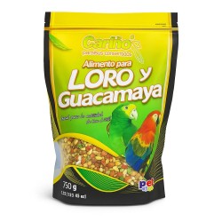 ALIMENTO PARA LOROS Y GUACAMAYAS 750 G