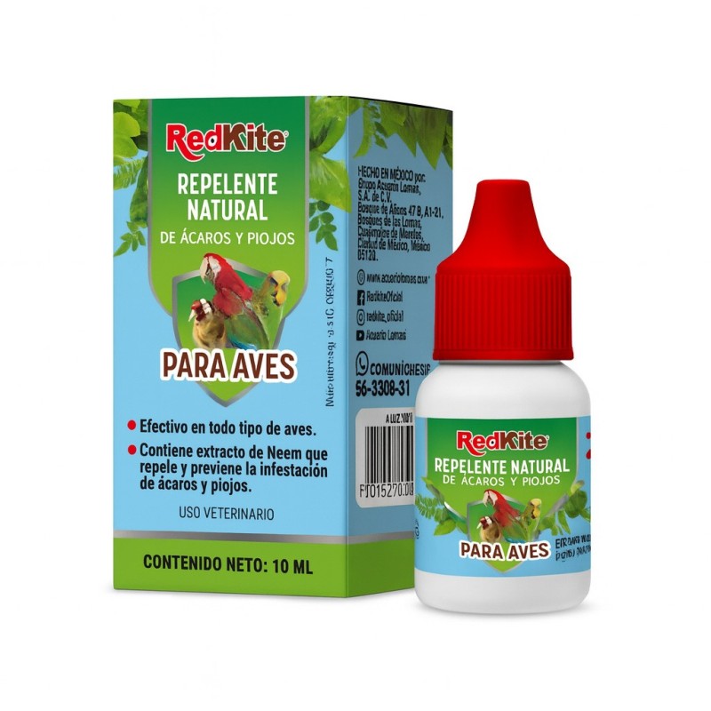 REPELENTE NATURAL DE ACAROS Y PIOJOS PARA AVES 10ML