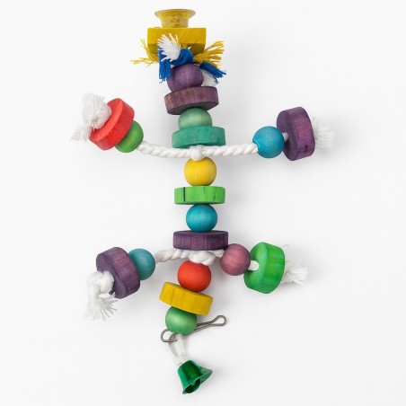 JUG. PARA PAJAROS CUERDAS CON MADERA MEDIANO