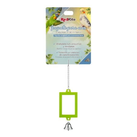 JUGUETE ESPEJO CUADRADO COLGANTE PARA AVE