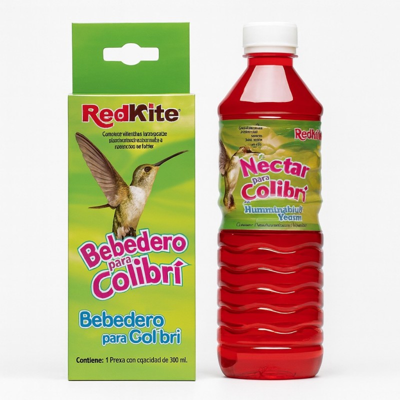 BEBEDERO PARA COLIBRI CON NECTAR 500ML