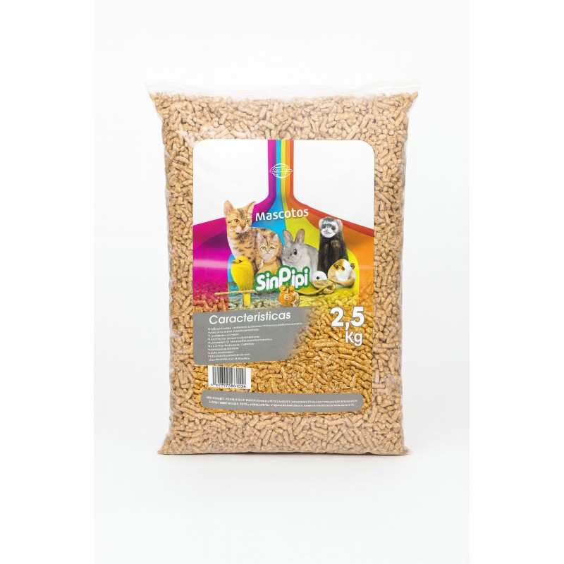 2.5KGS PELLET DE MADERA PARA MASCOTAS SIN PIPI