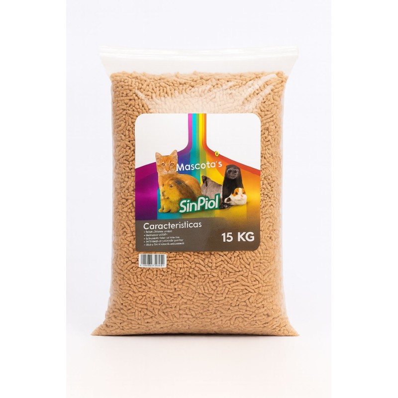 15KGS PELLET DE MADERA PARA MASCOTAS SIN PIPI