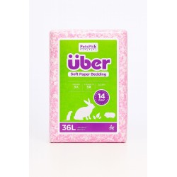 36L UBER PINK-WHITE PAPER BEDDING