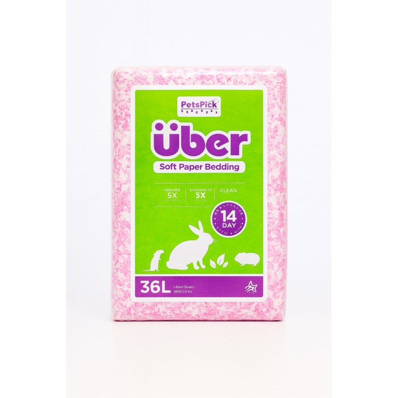 36L UBER PINK-WHITE PAPER BEDDING