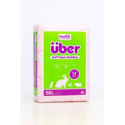 56L UBER PINK-WHITE PAPER BEDDING