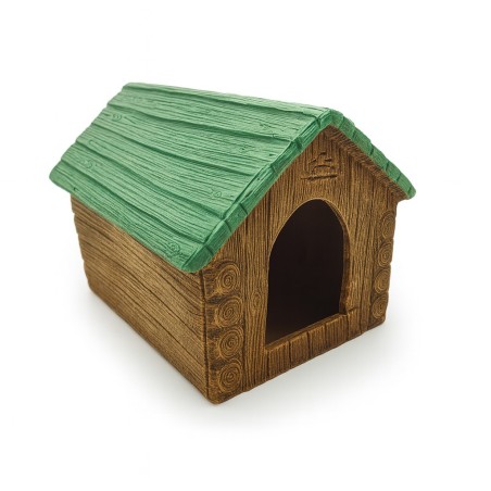 CASA PARA ROEDOR GRANDE TRONCOS TECHO VERDE