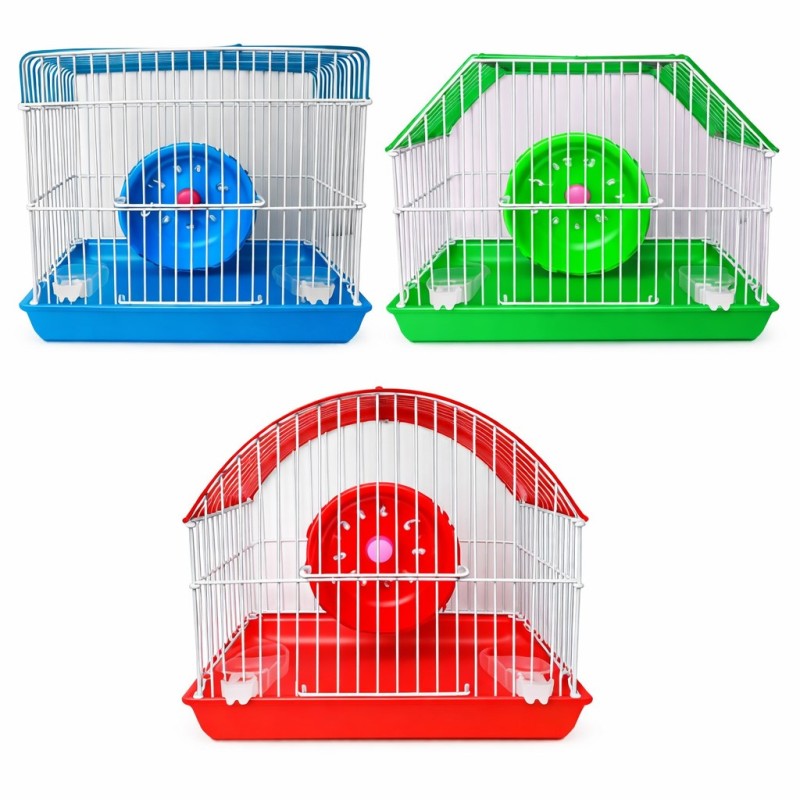 JAULA CURVA HAMSTER 1 PISO 21X16X22 CM