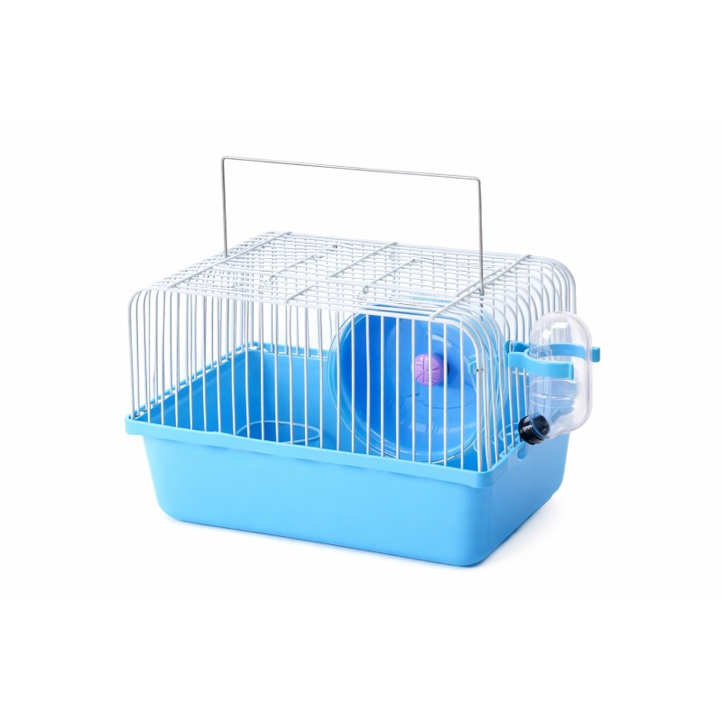 JAULA HAMSTER EQ. CON ASA AZUL 24X27CM