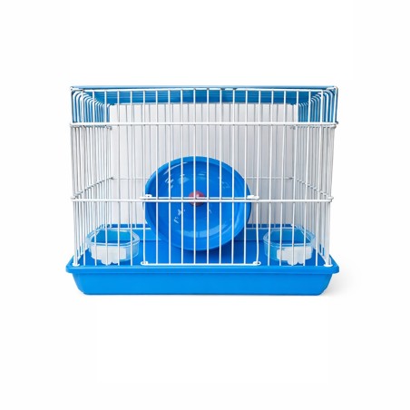 JAULA HAMSTERS CUADRADA AZUL