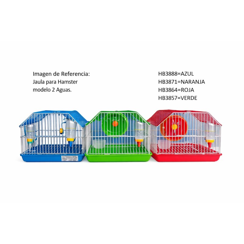 JAULA HAMSTERS DOS AGUAS AZUL